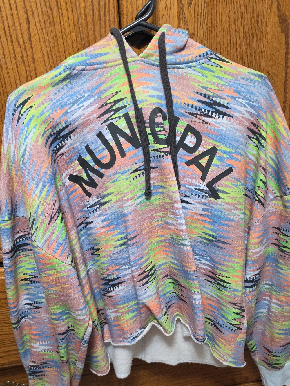 MUNCIPAL Multicolor Patterned Hoodie